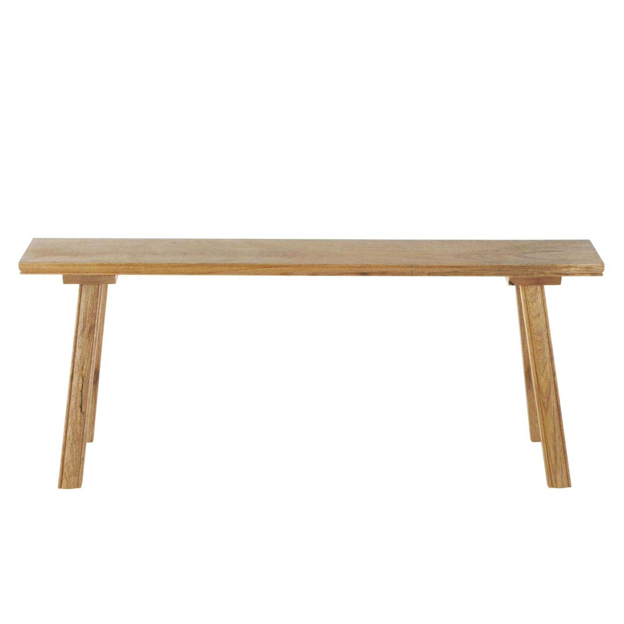 47.25" Brown Mango Wood Handmade Traditional Home Bench